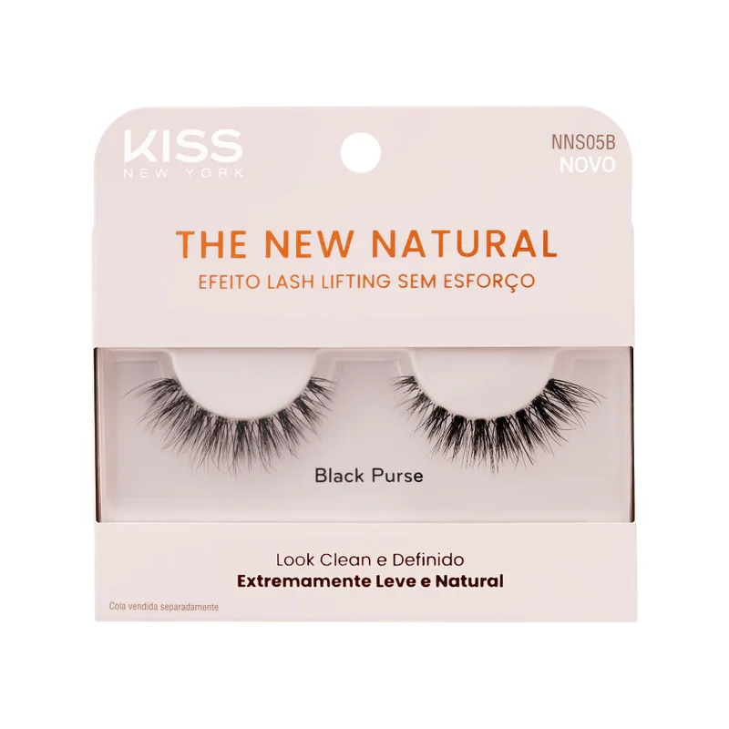Cílios postiços Kiss NY The New Natural 05 em embalagem frontal